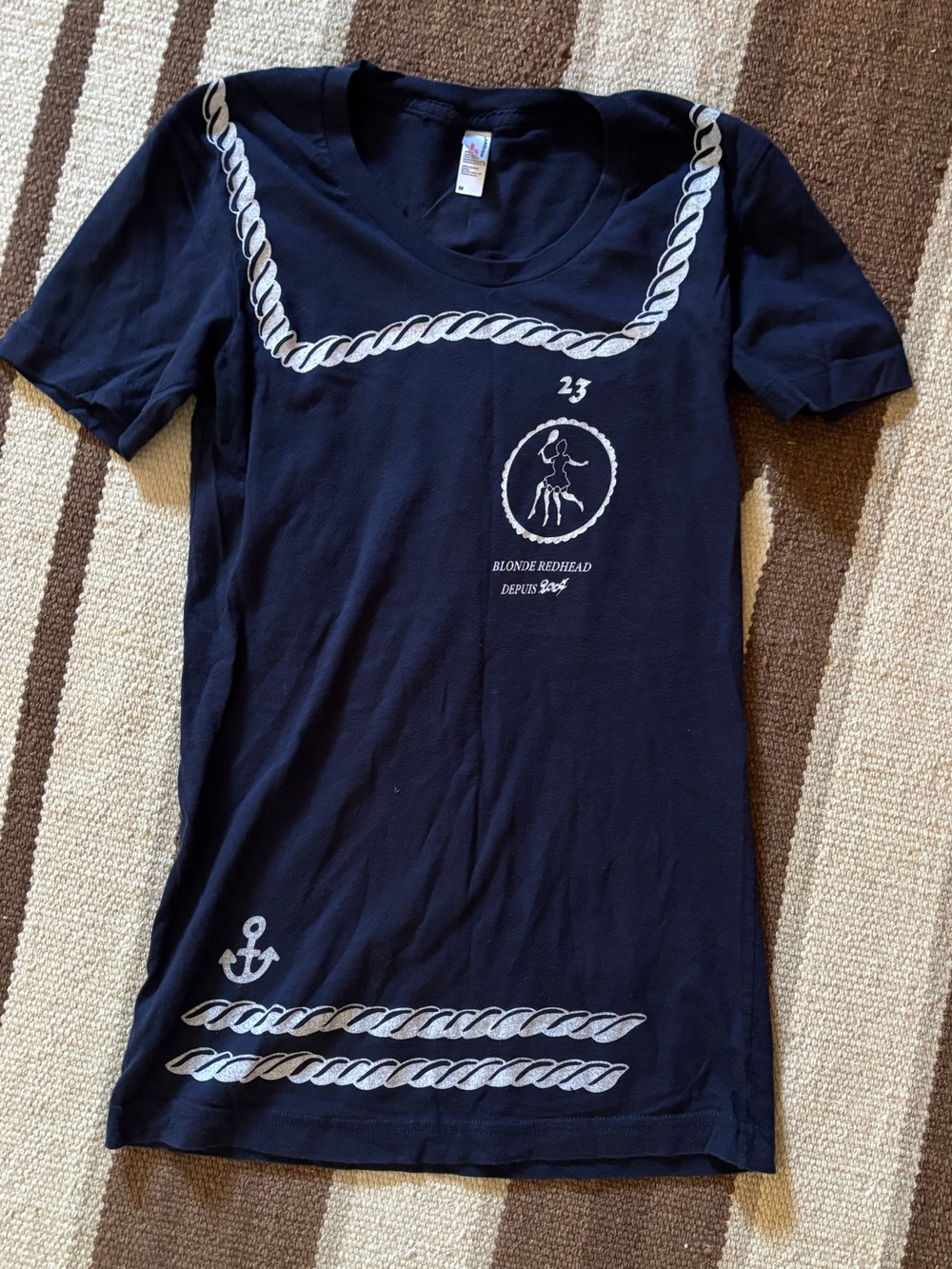 Vintage Blonde Redhead Band Tee Navy Crewneck. 23 Sailor Style